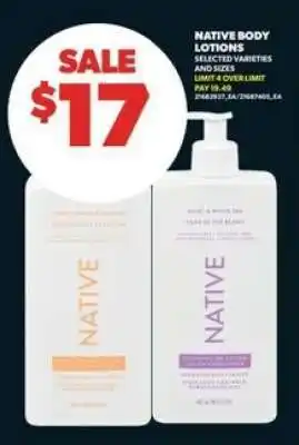 Real Canadian Superstore Native Body Lotions offer