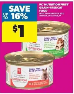 Real Canadian Superstore PC Nutrition First Grain-Free Cat Food offer