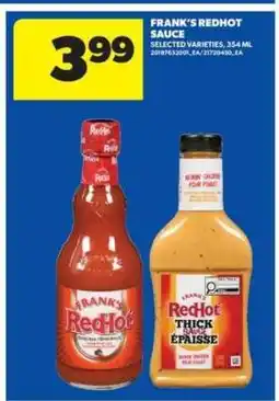 Real Canadian Superstore Frank's RedHot Sauce offer