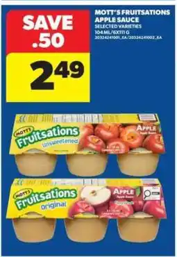 Real Canadian Superstore Mott's Fruitsations Apple Sauce offer