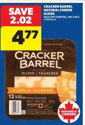Real Canadian Superstore CRACKER BARREL NATURAL CHEESE SLICES offer