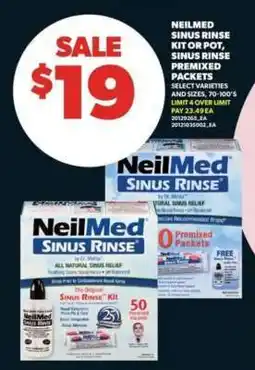 Real Canadian Superstore NeilMed Sinus Rinse Kit or Pot, Sinus Rinse Premixed Packets offer