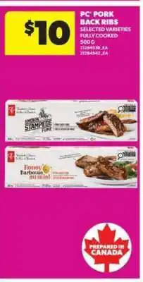 Real Canadian Superstore PC Pork Back Ribs offer