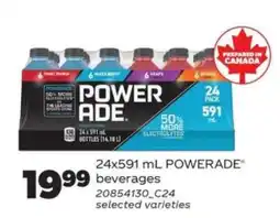 Real Canadian Superstore 24x591 mL POWERADE beverages offer