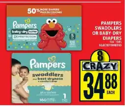 Food Basics Pampers Swaddlers or Baby-Dry Diapers offer