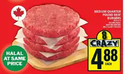 Food Basics Medium Quarter Pound Beef Burgers offer
