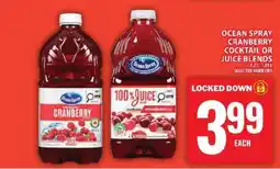 Food Basics OCEAN SPRAY CRANBERRY COCKTAIL OR JUICE BLENDS offer