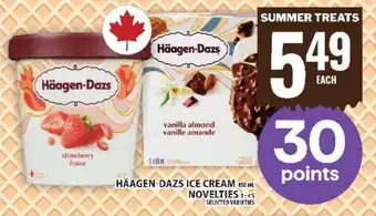 Food Basics Häagen-Dazs Ice Cream Novelties offer