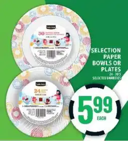 Food Basics SELECTION PAPER BOWLS OR PLATES offer