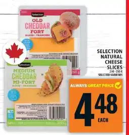 Food Basics SELECTION NATURAL CHEESE SLICES offer