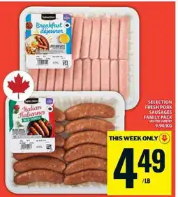 Food Basics SELECTION FRESH PORK SAUSAGES FAMILY PACK offer