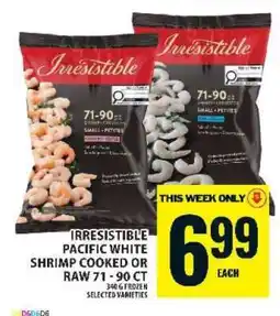 Food Basics Irresistible Pacific White Shrimp Cooked or Raw 71-90 CT offer