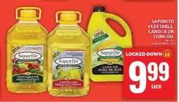 Food Basics Saporito Vegetable, Canola or Corn Oil offer