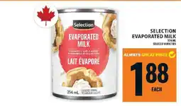 Food Basics SELECTION EVAPORATED MILK offer