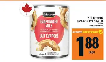 Food Basics SELECTION EVAPORATED MILK offer