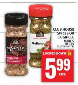 Food Basics Club House Spices or La Grille Mixes offer