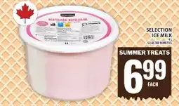 Food Basics SELECTION ICE MILK offer