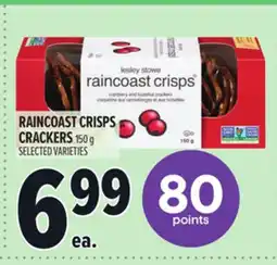 Metro RAINCOAST CRISPS CRACKERS offer