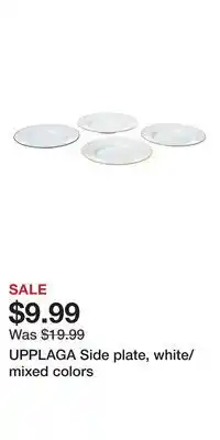 IKEA UPPLAGA Side plate, white/mixed colors offer
