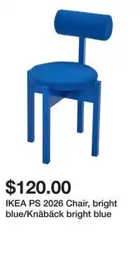 IKEA IKEA PS 2026 Chair, bright blue/Knäbäck bright blue offer