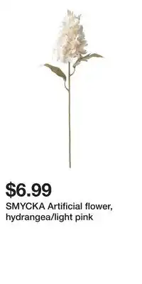 IKEA SMYCKA Artificial flower, hydrangea/light pink offer