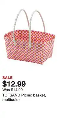 IKEA TOFSAND Picnic basket, multicolor offer