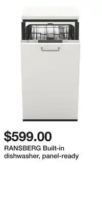 IKEA RANSBERG Built-in dishwasher, panel-ready offer