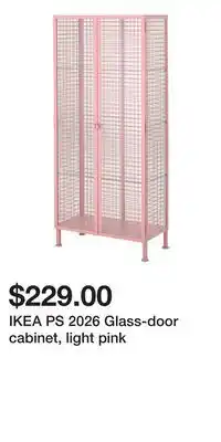 IKEA IKEA PS 2026 Glass-door cabinet, light pink offer