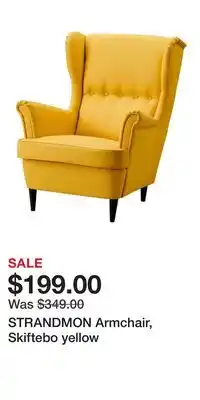 IKEA STRANDMON Armchair, Skiftebo yellow offer