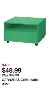 IKEA GARNANÄS Coffee table, green offer