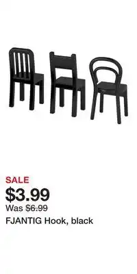 IKEA FJANTIG Hook, black offer