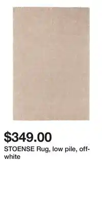 IKEA STOENSE Rug, low pile, off-white offer