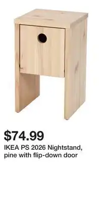 IKEA IKEA PS 2026 Nightstand, pine with flip-down door offer