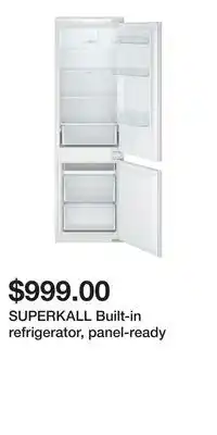 IKEA SUPERKALL Built-in refrigerator, panel-ready offer