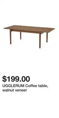 IKEA UGGLERUM Coffee table, walnut veneer offer