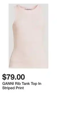 Holt Renfrew GANNI Rib Tank Top In Striped Print offer