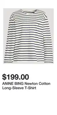 Holt Renfrew ANINE BING Newton Cotton Long-Sleeve T-Shirt offer