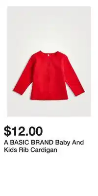Holt Renfrew A BASIC BRAND Baby And Kids Rib Cardigan offer