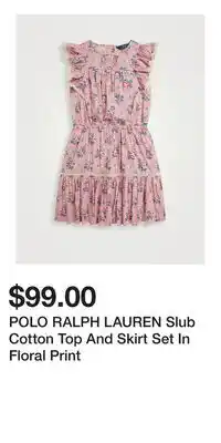 Holt Renfrew POLO RALPH LAUREN Slub Cotton Top And Skirt Set In Floral Print offer