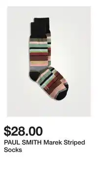 Holt Renfrew PAUL SMITH Marek Striped Socks offer