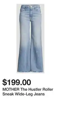 Holt Renfrew MOTHER The Hustler Roller Sneak Wide-Leg Jeans offer