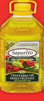 Food Basics Saporito VEGETABLE, CANOLA OR CORN OIL offer