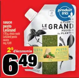 Super C sauce pesto LeGrand | LeGrand pesto sauce offer