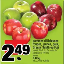 Super C pommes délicieuses rouges, jaunes, gala, Granny Smith ou Fuji offer