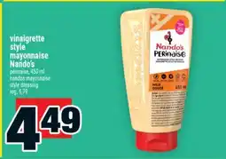 Super C vinaigrette style mayonnaise Nando's | nandos mayonnaise style dressing offer