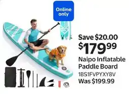 Walmart Naipo Inflatable Paddle Board offer