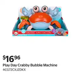 Walmart Play Day Crabby Bubble Machine offer