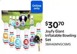 Walmart Joyfy Giant Inflatable Bowling Set offer