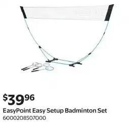 Walmart EasyPoint Easy Setup Badminton Set offer