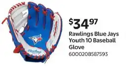 Walmart Rawlings Blue Jays Youth 10 Baseball Glove offer